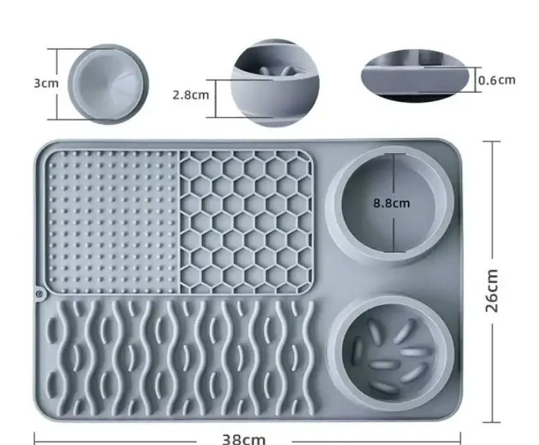 Подложка с купички за близане и бавно хранене на кучета и котки