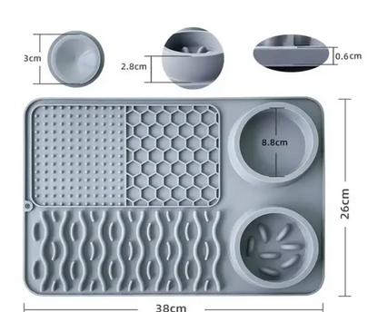 Подложка с купички за близане и бавно хранене на кучета и котки