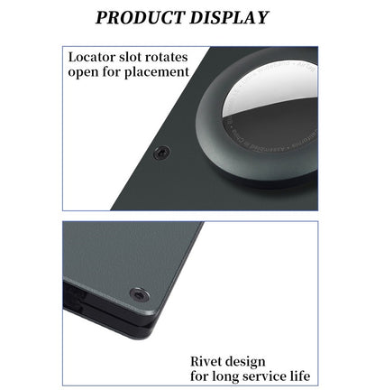 Твърд калъф за карти с RFID защита, слот за AirTag и пари в брой