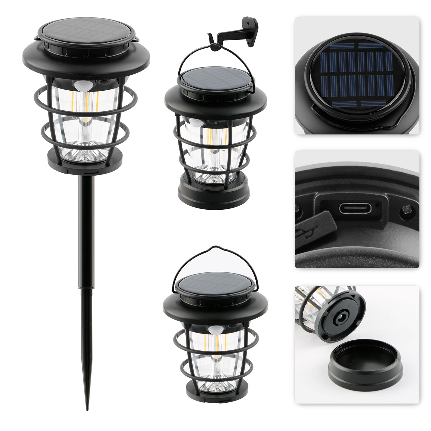 Преносима Соларна Къмпинг Лампа 600 Lm - Фенер 8818