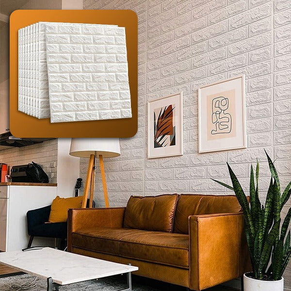 Самозалепващ се тапет с 3D ефект тухли | BRICKS - 5 бр