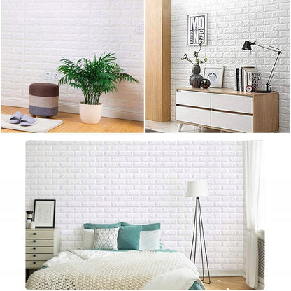 Самозалепващ се тапет с 3D ефект тухли | BRICKS - 5 бр