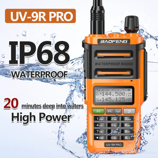 Професионална водоустойчива радиостанция Baofeng UV-9R Pro