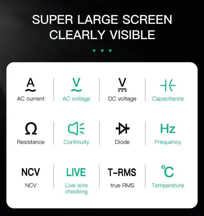 Преносим мултиметър с кламп метър и LCD екран