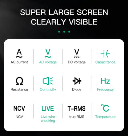 Преносим мултиметър с кламп метър и LCD екран