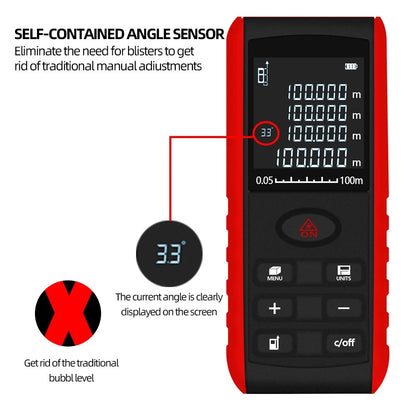 Професионална лазерна ролетка, 100М