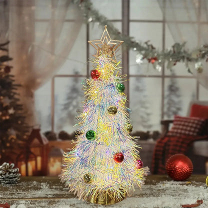 Декоративна коледна елха, светлини 33см, Многоцветна Магия