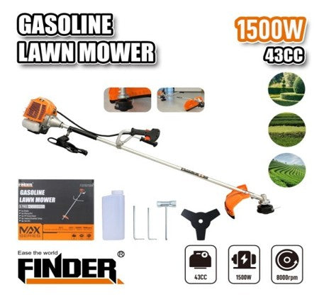 Професионален градински бензинов тример FINDER, 52cc, 1500W, 2HP