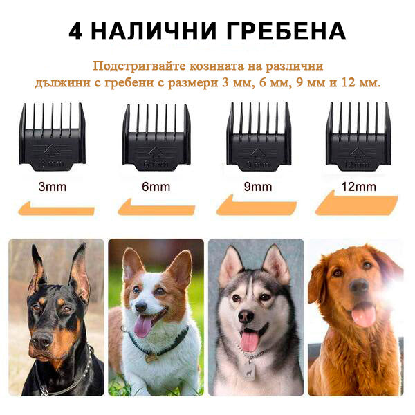 Комплект машинка за подстригване на домашни любимци | GULAMACHINE