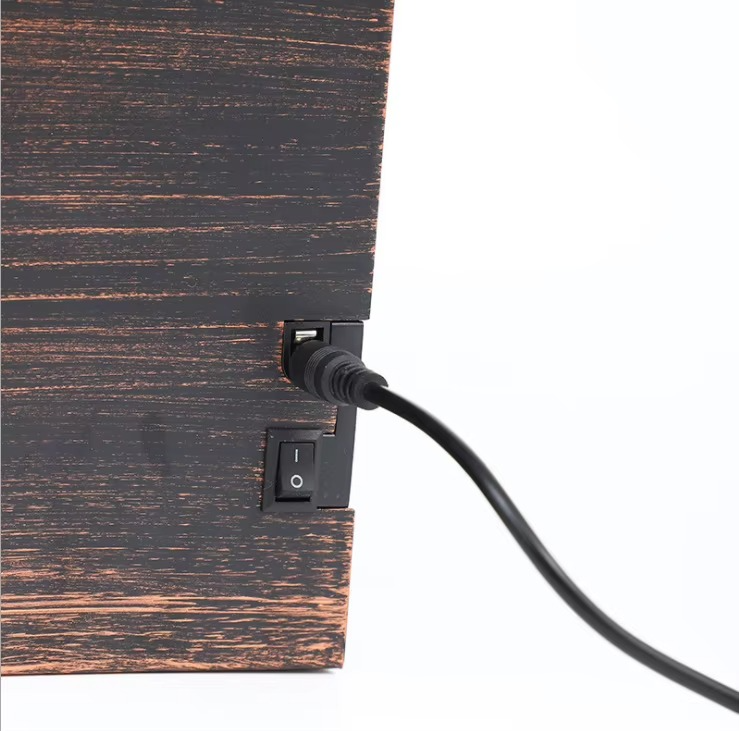 Декоративна електрическа камина, с 3D ефект на пламък, 30x20х10 см, USB захранване и батерии