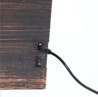 Декоративна електрическа камина, с 3D ефект на пламък, 30x20х10 см, USB захранване и батерии