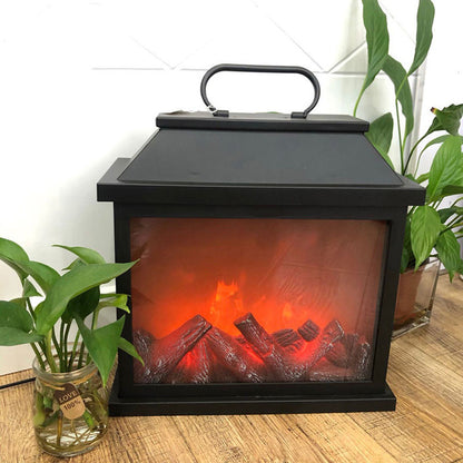 Декоративна електрическа камина, с 3D ефект на пламък, 30x20х10 см, USB захранване и батерии