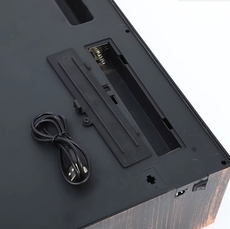 Декоративна електрическа камина, с 3D ефект на пламък, 30x20х10 см, USB захранване и батерии