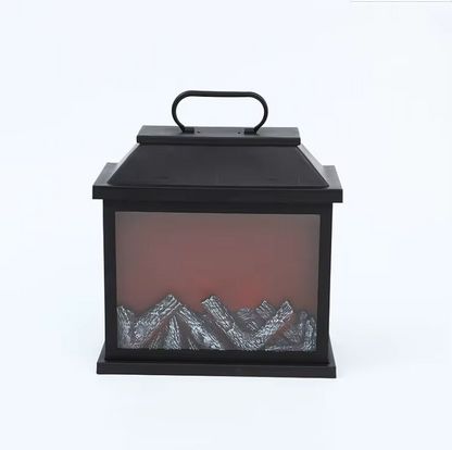 Декоративна електрическа камина, с 3D ефект на пламък, 30x20х10 см, USB захранване и батерии