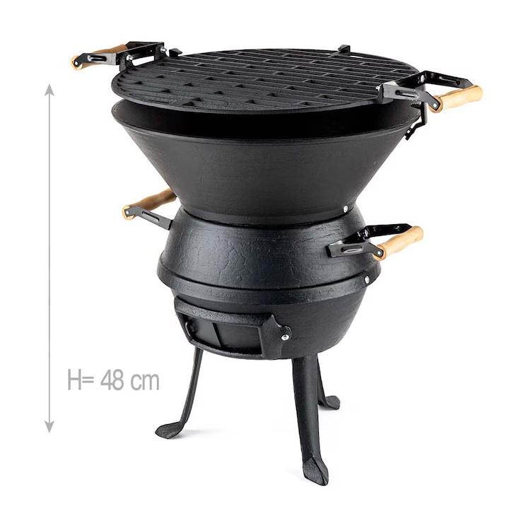 Чугунено барбекю , 35.5х36см, Черен