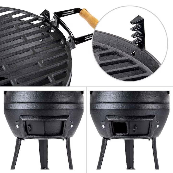 Чугунено барбекю , 35.5х36см, Черен