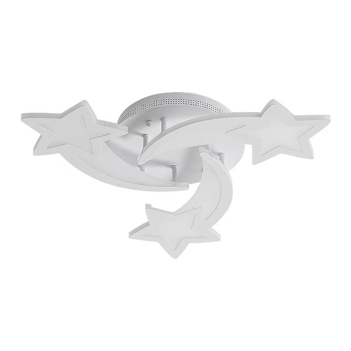 LED плафон, 30W, Форма на звезда, 6000K, Алуминий, Студена бяла светлина