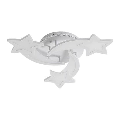 LED плафон, 30W, Форма на звезда, 6000K, Алуминий, Студена бяла светлина