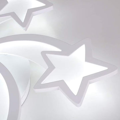 LED плафон, 30W, Форма на звезда, 6000K, Алуминий, Студена бяла светлина