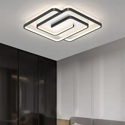 LED плафониера 100W, 6000lm, квадратна форма с дистанционно управление