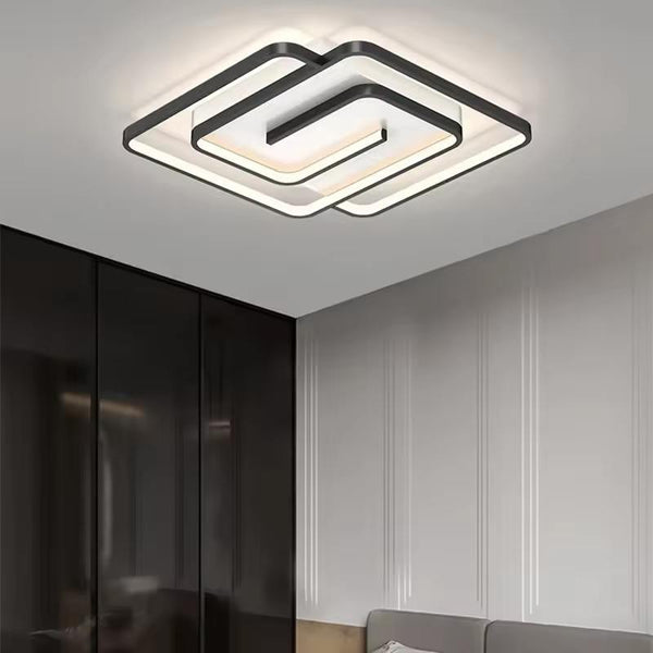 LED плафониера 100W, 6000lm, квадратна форма с дистанционно управление