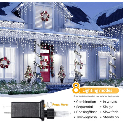 LED коледна лампа за вътрешно и външно осветление, 50M, LED, устойчиво на мъгла