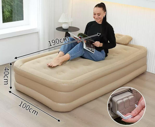 Надуваемо легло с вградена помпа
