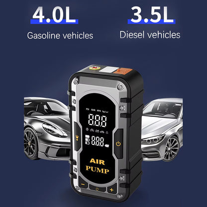 Стартиращо устройство за автомобил Jump Starter и компресор за гуми, 8000mAh