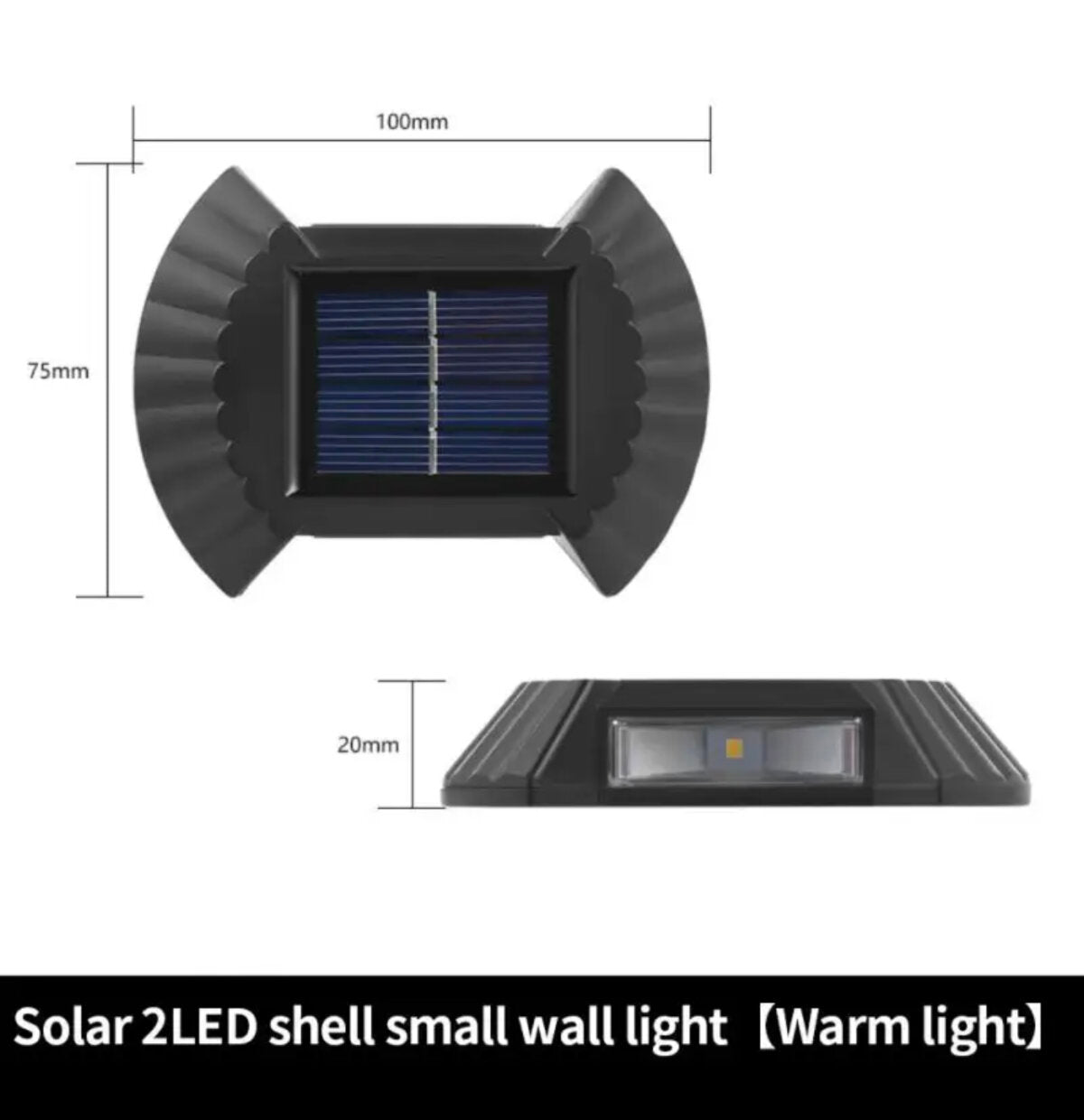 Комплект от 4 външни соларни лампи с LED , Прахоустойчиви, За Стената, Двор , Стълби