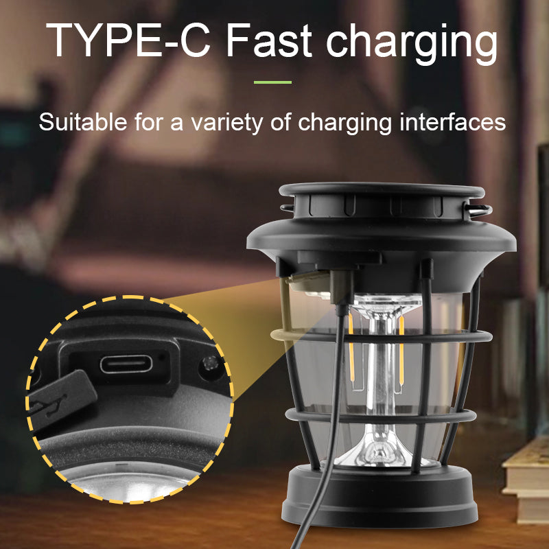 Преносима Соларна Къмпинг Лампа 600 Lm - Фенер 8818