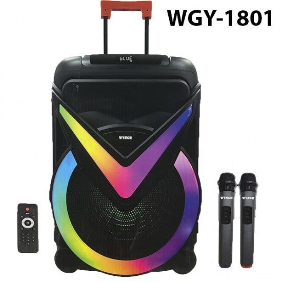 Караоке тонколона с Bluetooth WGY-1801 18 инча и безжичен микрофон