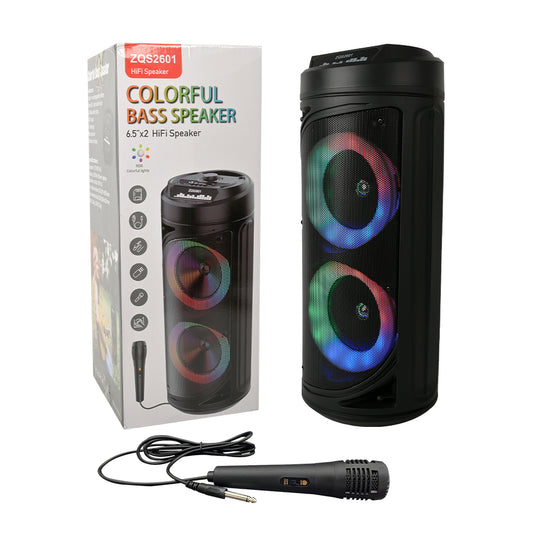 Безжична тонколона ZQS2601 2х6,5inch и микрофона