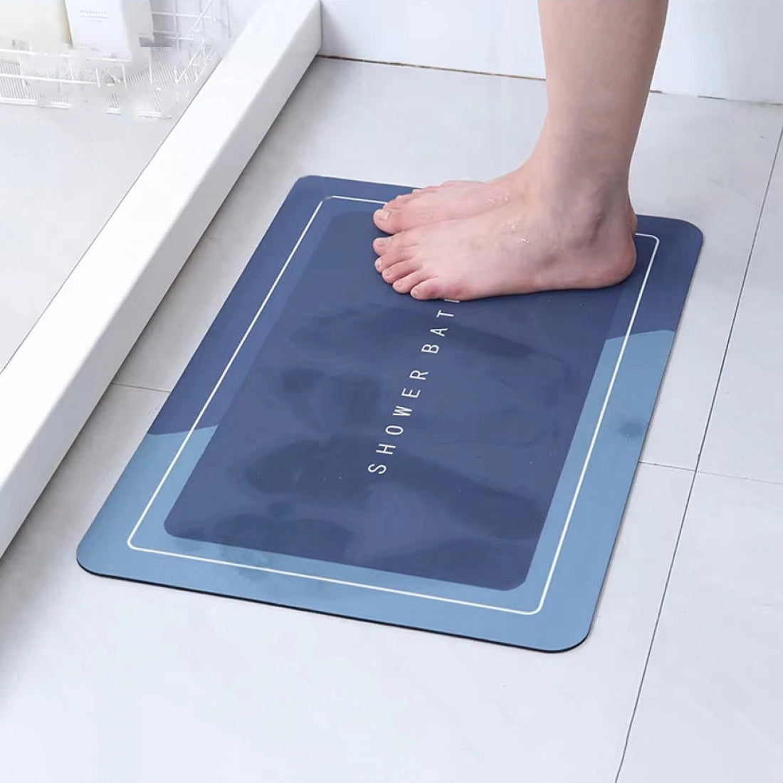 Абсорбираща и бързосъхнеща постелка за баня, 40х60 см, правоъгълна