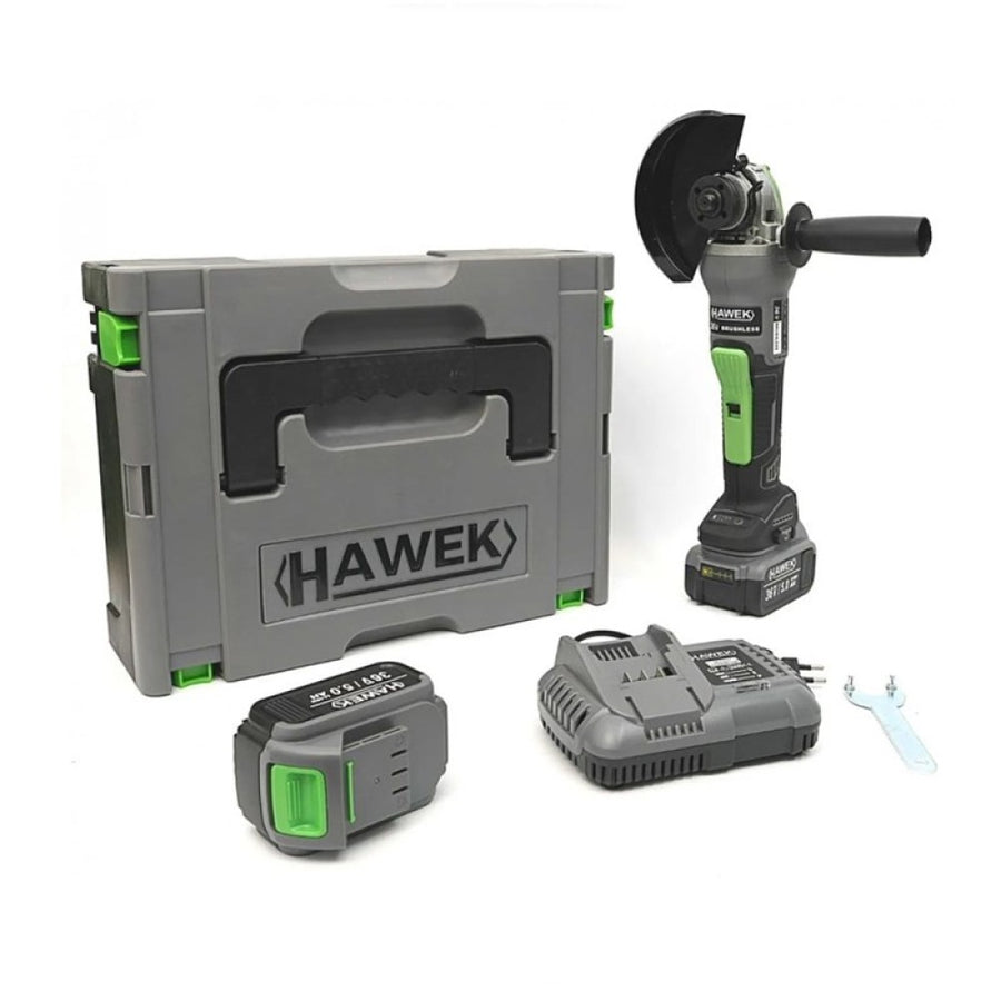 Акумулаторен безчетков ъглошлайф 36V 5,0Ah HAWEK
