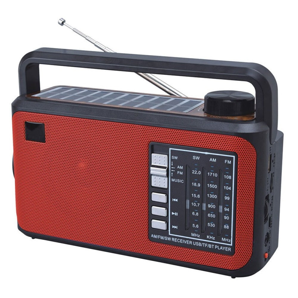 Преносимо соларно радио с Bluetooth, USB и LED фенер