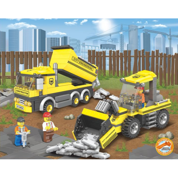 Детски конструктор тип Лего CITY Engineering Team – 446 части