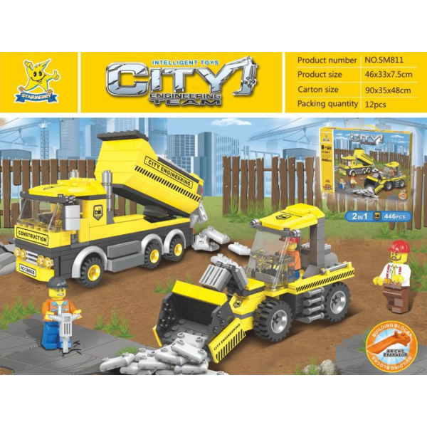 Детски конструктор тип Лего CITY Engineering Team – 446 части