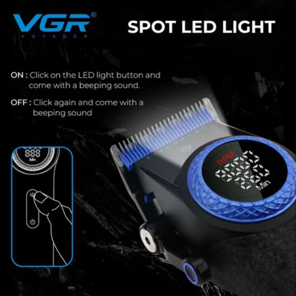 Професионална машинка за подстригване VGR PRO V-001 – Синя