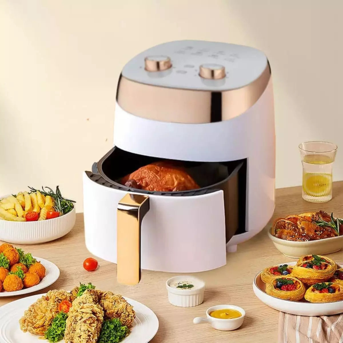 Елегантен Компактен Air Fryer - Фритюрник с горещ въздух - 5 литра