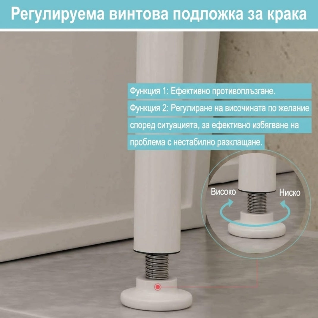 Мултифункционална етажерка за баня на 3 нива