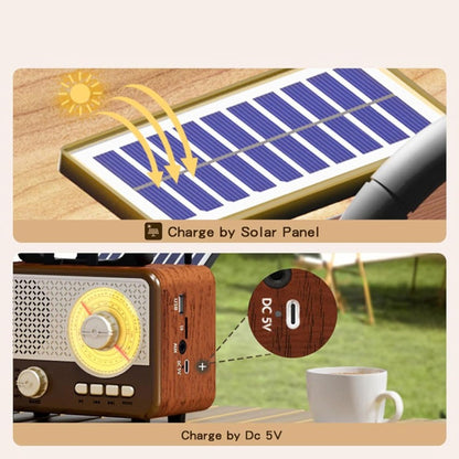 Преносимо соларно радио с Bluetooth - ретро дизайн