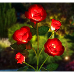 Зареждане на изображението в браузъра на галерията, Градинска соларна лампа роза

