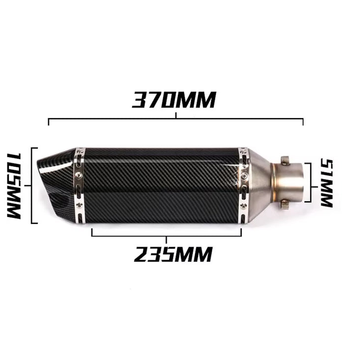 Гърне за мотоциклет PA549 - 40см - ЧЕРЕН МАТ