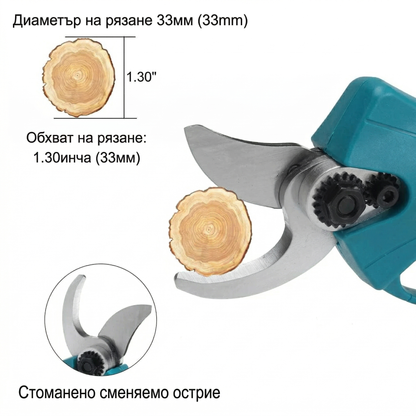 Градинска акумулаторна ножица KRAFTROYAL 36v/8Ah