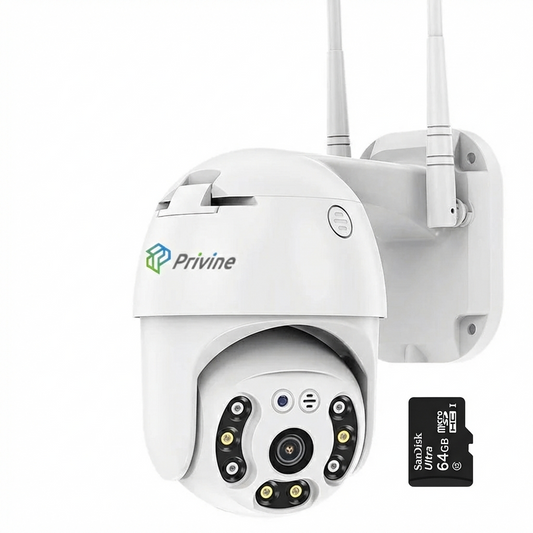 IP въртяща безжична камера 5MPX + SD карта 64gb + iCsee