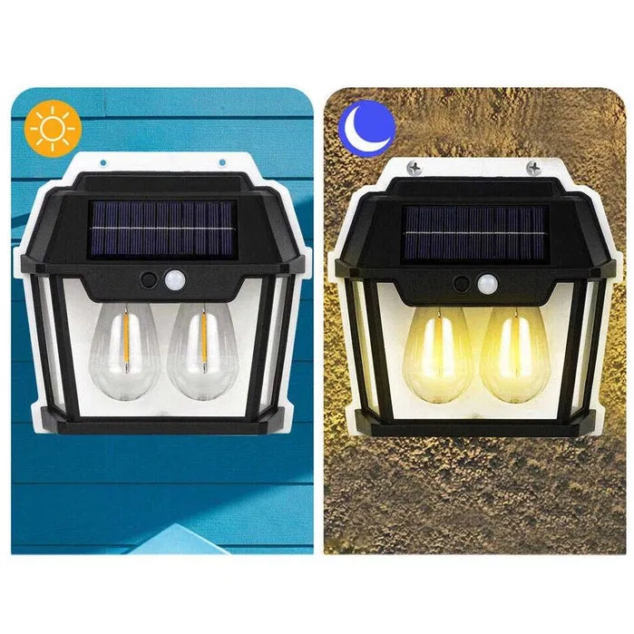 Двойна Външна Соларна Лампа със Сензор за Движение COBA®
