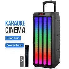 Караоке тонколона с Bluetooth KTS-1806 2х6,2'' и микрофон - Oferti4ka.com