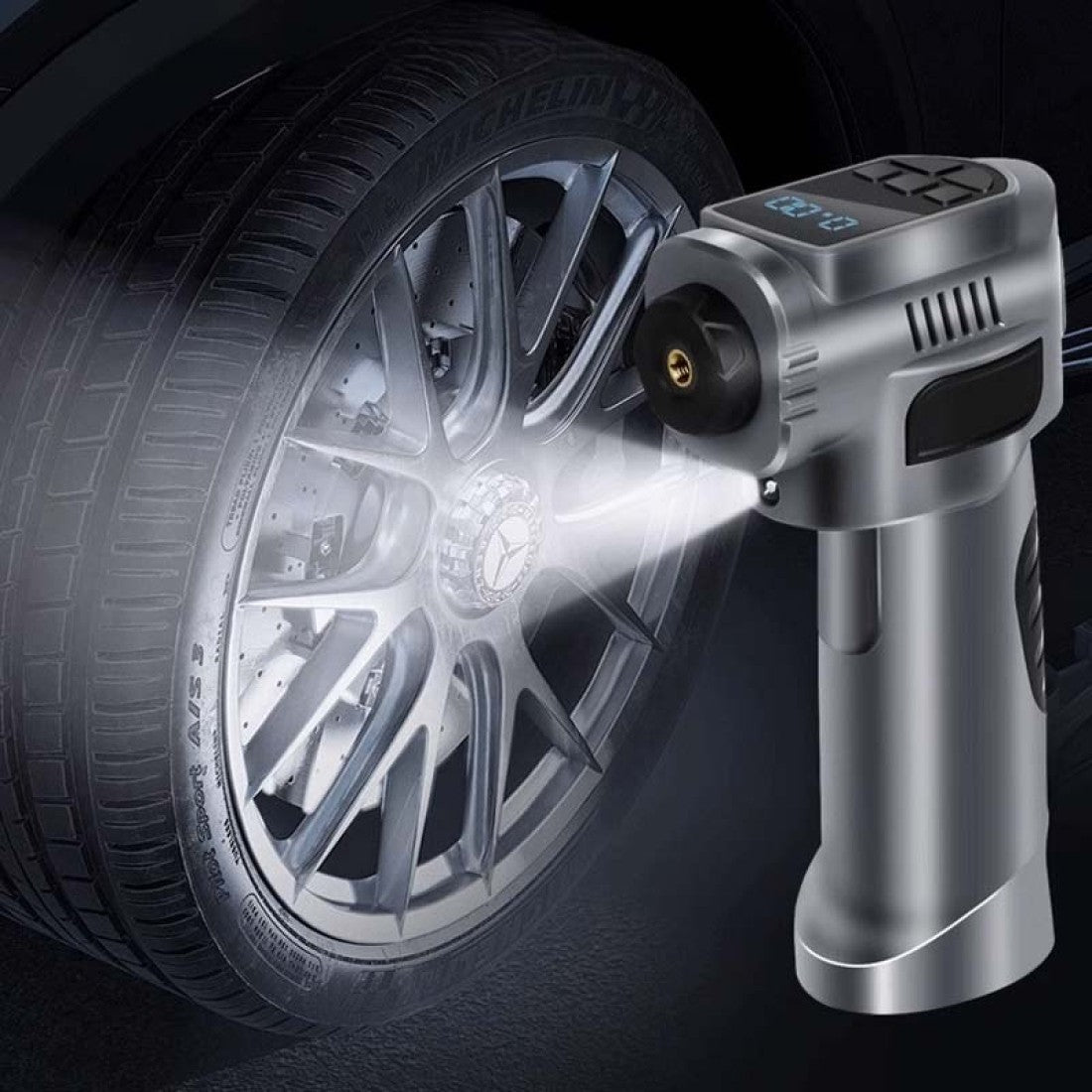 Преносим въздушен компресор jump starter, 8000mAh