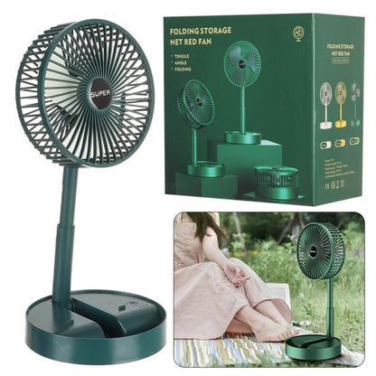 Преносим сгъваем настолен вентилатор с USB зареждане и акумулаторна батерия