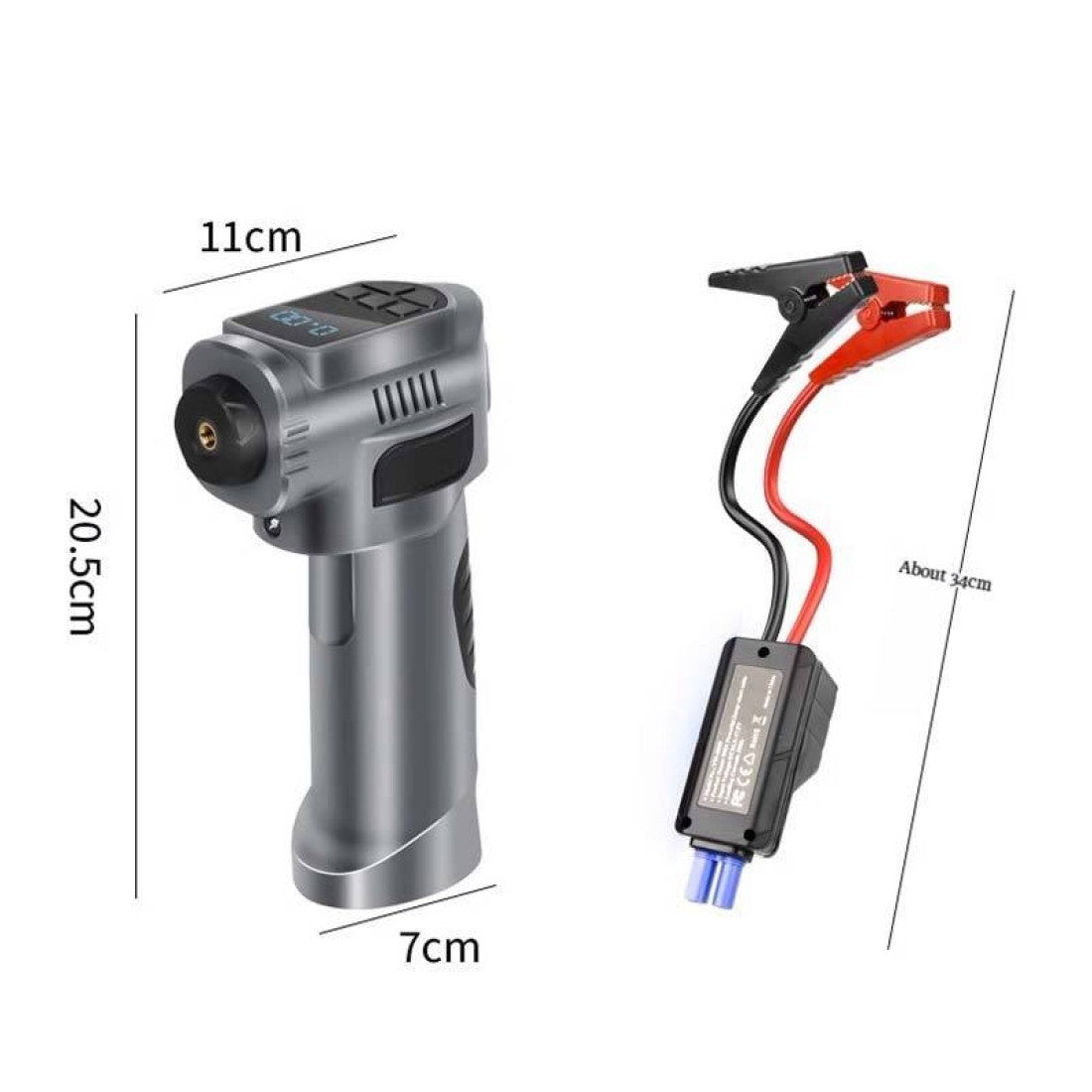 Преносим въздушен компресор jump starter, 8000mAh